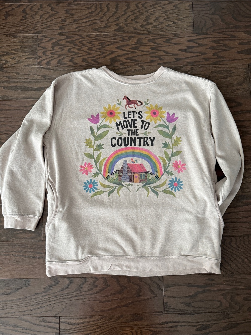 Natural Life Sweatshirt with Pockets - Let’s Move to the Country - Picture 1 of 4